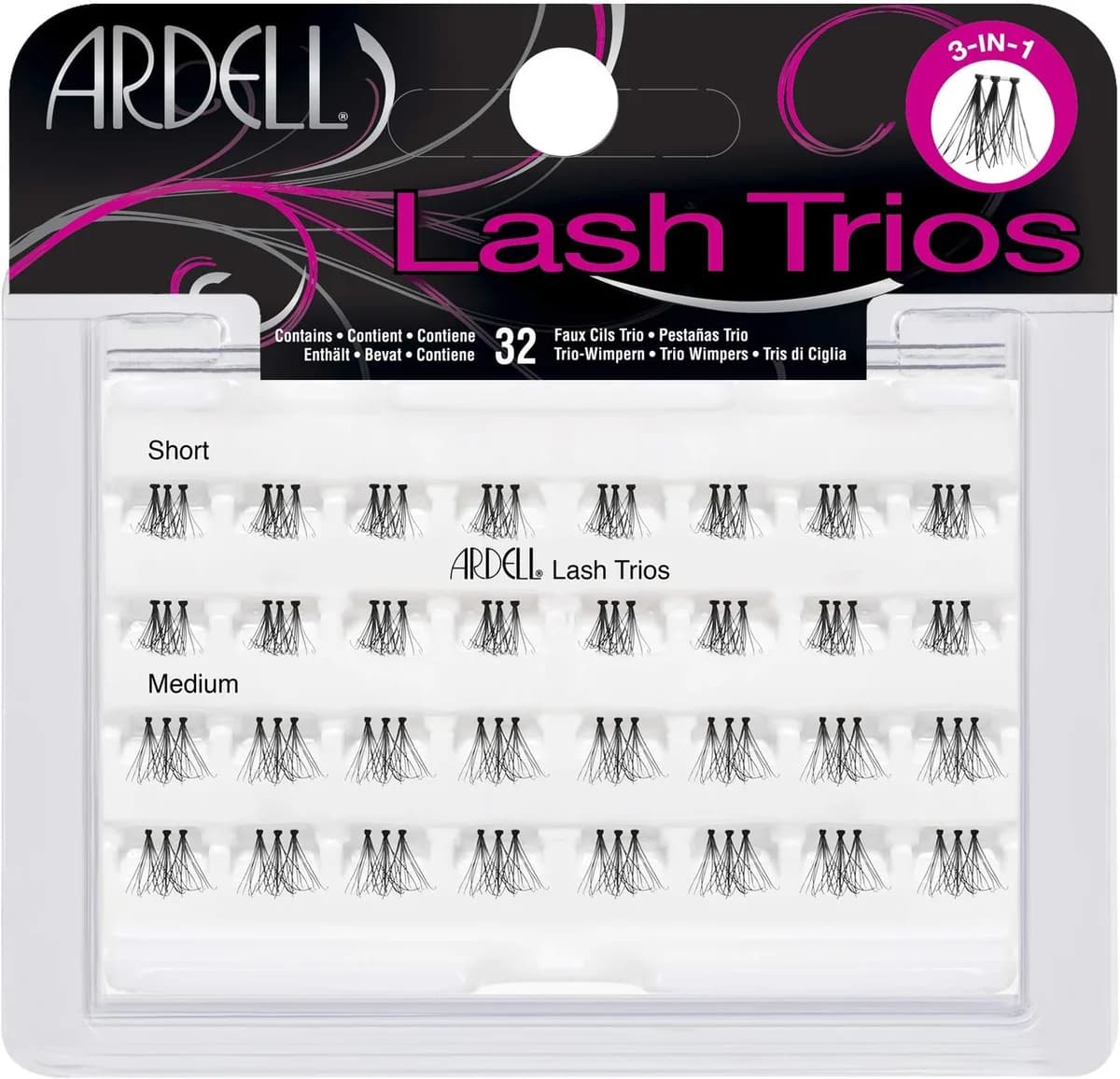 Ardel Ciglia Trio Lash Medium Black
